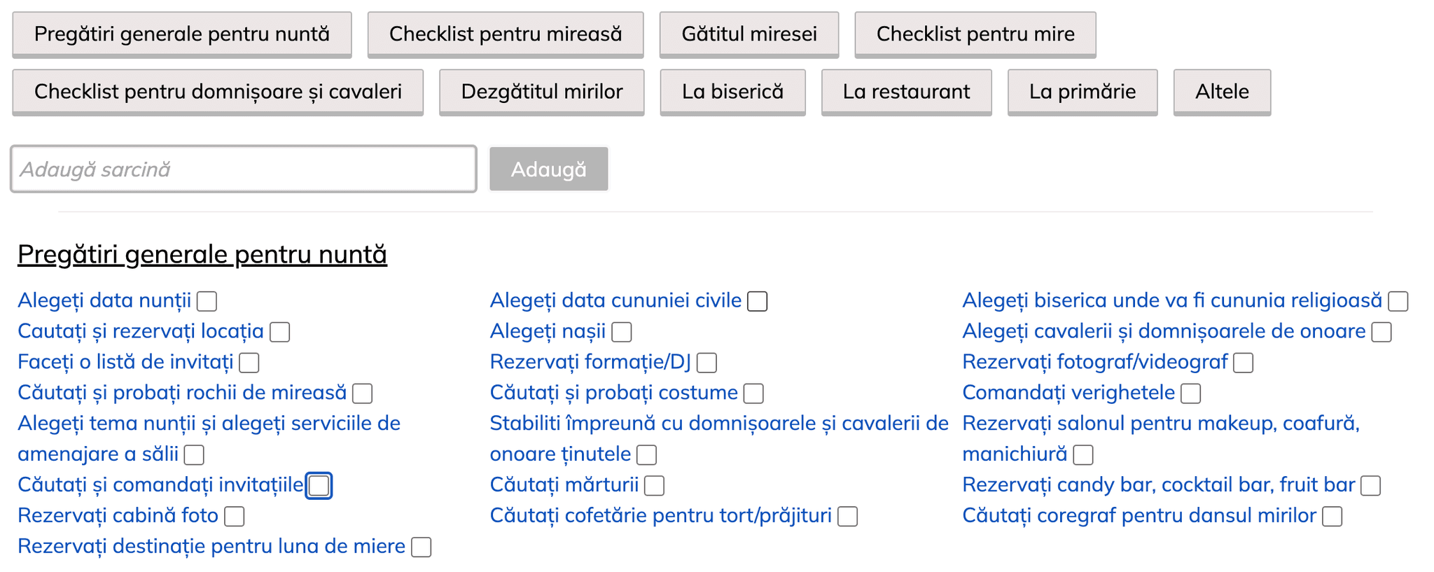 Checklist nuntă - listă completă sarcini organizare nuntă pas cu pas | ievent.ro