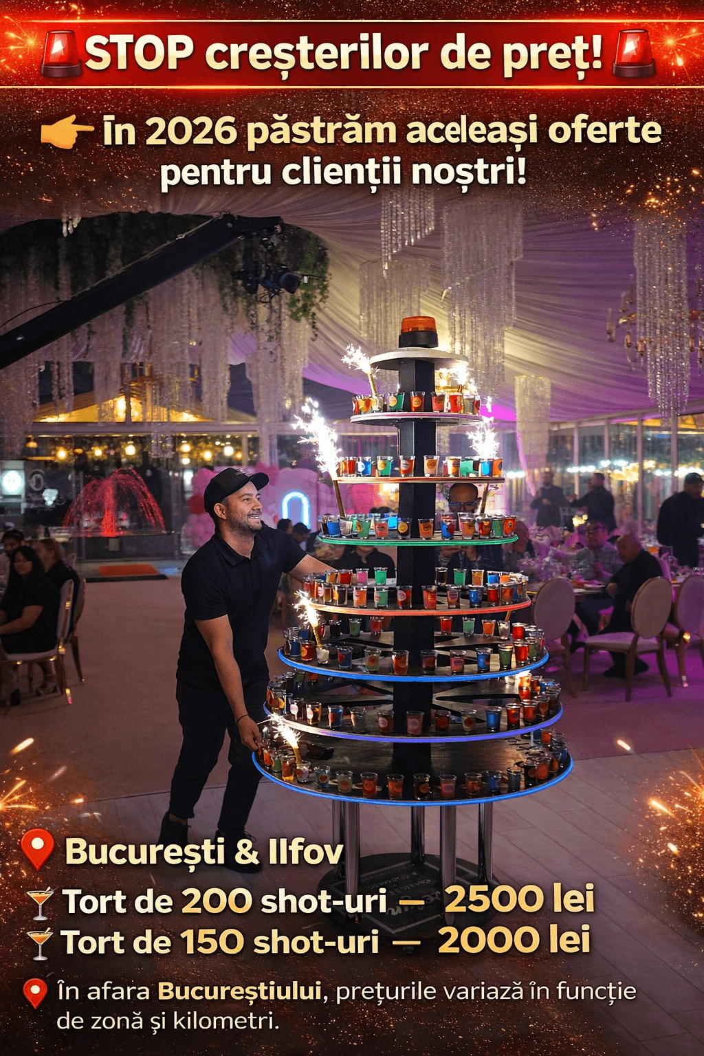 Tort de shot-uri #EvelynCocktailBar 